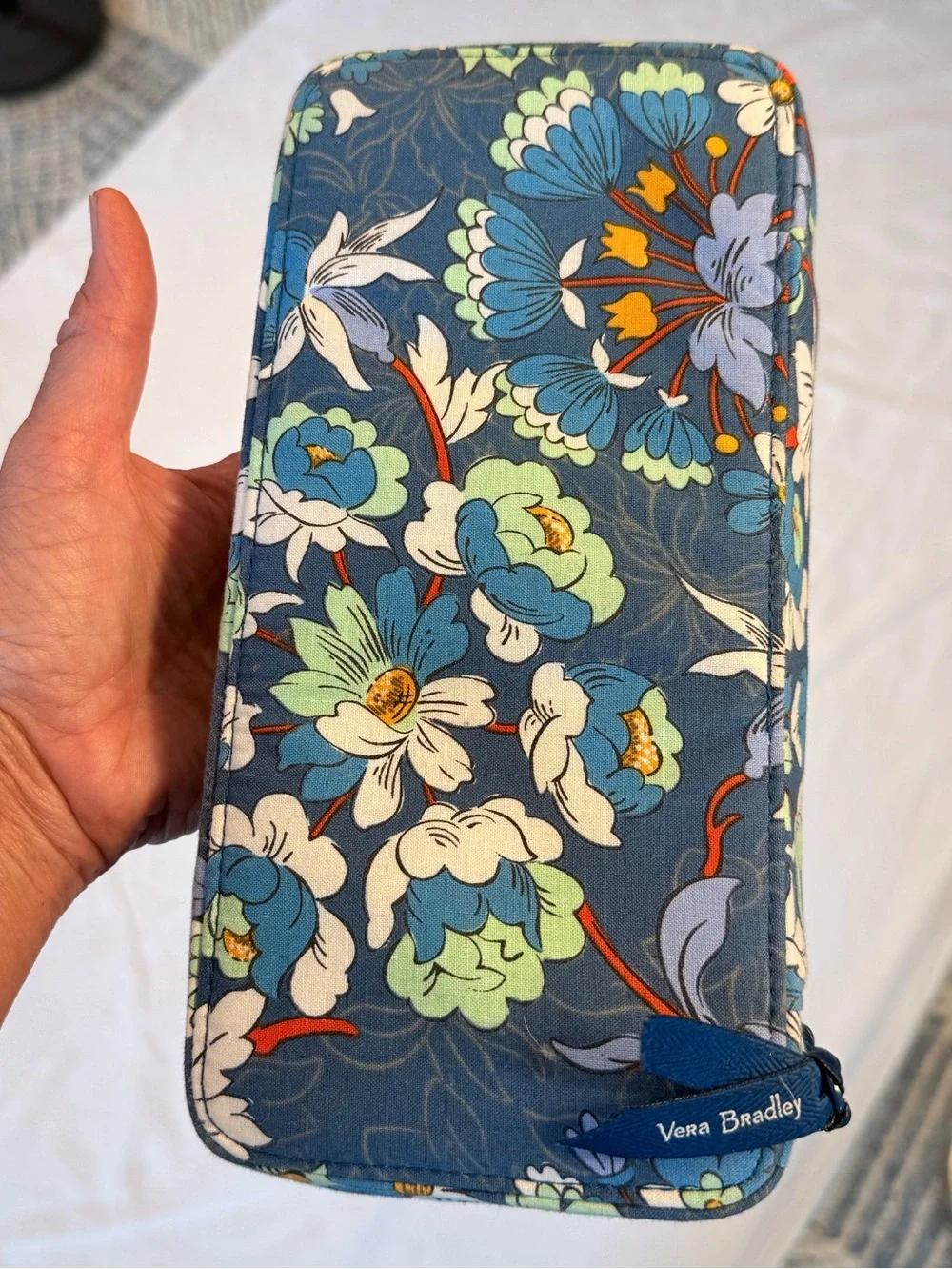 VERA BRADLEY Zip Around Structured Storage Case Pouch Travel Bag